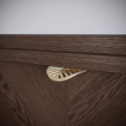 Poignée de meuble LEAF Edge 32mm (Longueur totale 60mm) - Laiton Or