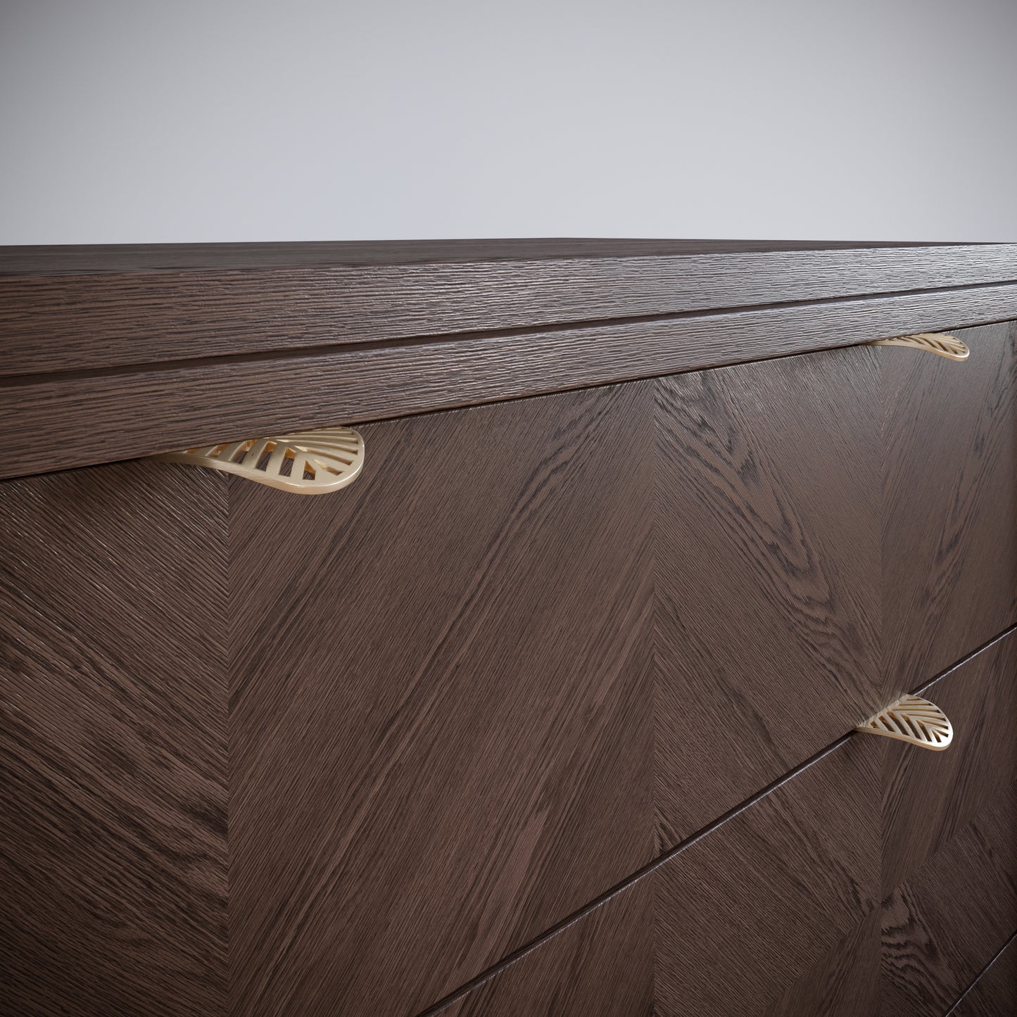 Poignée de meuble LEAF Edge 32mm (Longueur totale 60mm) - Laiton Or