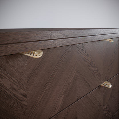 Poignée de meuble LEAF Edge 32mm (Longueur totale 60mm) - Laiton Or