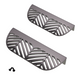 Poignée de meuble LEAF Edge 64mm (Longueur totale 118mm) - Argent mat perlé