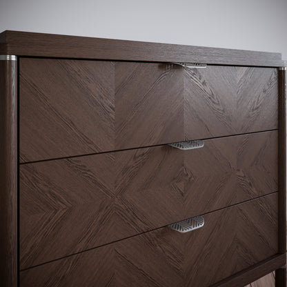 Poignée de meuble LEAF Edge 64mm (Longueur totale 118mm) - Argent mat perlé