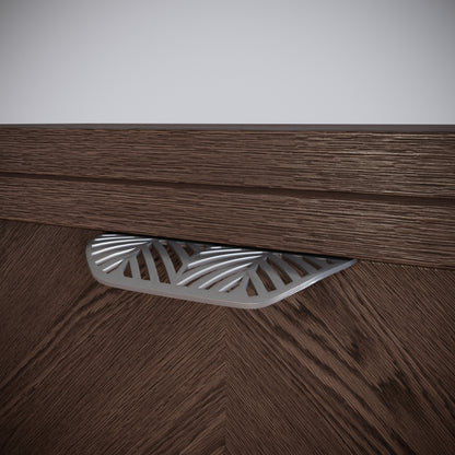 Poignée de meuble LEAF Edge 64mm (Longueur totale 118mm) - Argent mat perlé