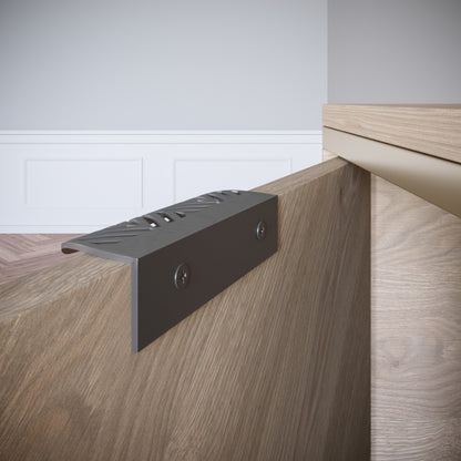 Poignée de meuble LEAF Edge 64mm (Longueur totale 118mm) - Argent mat perlé