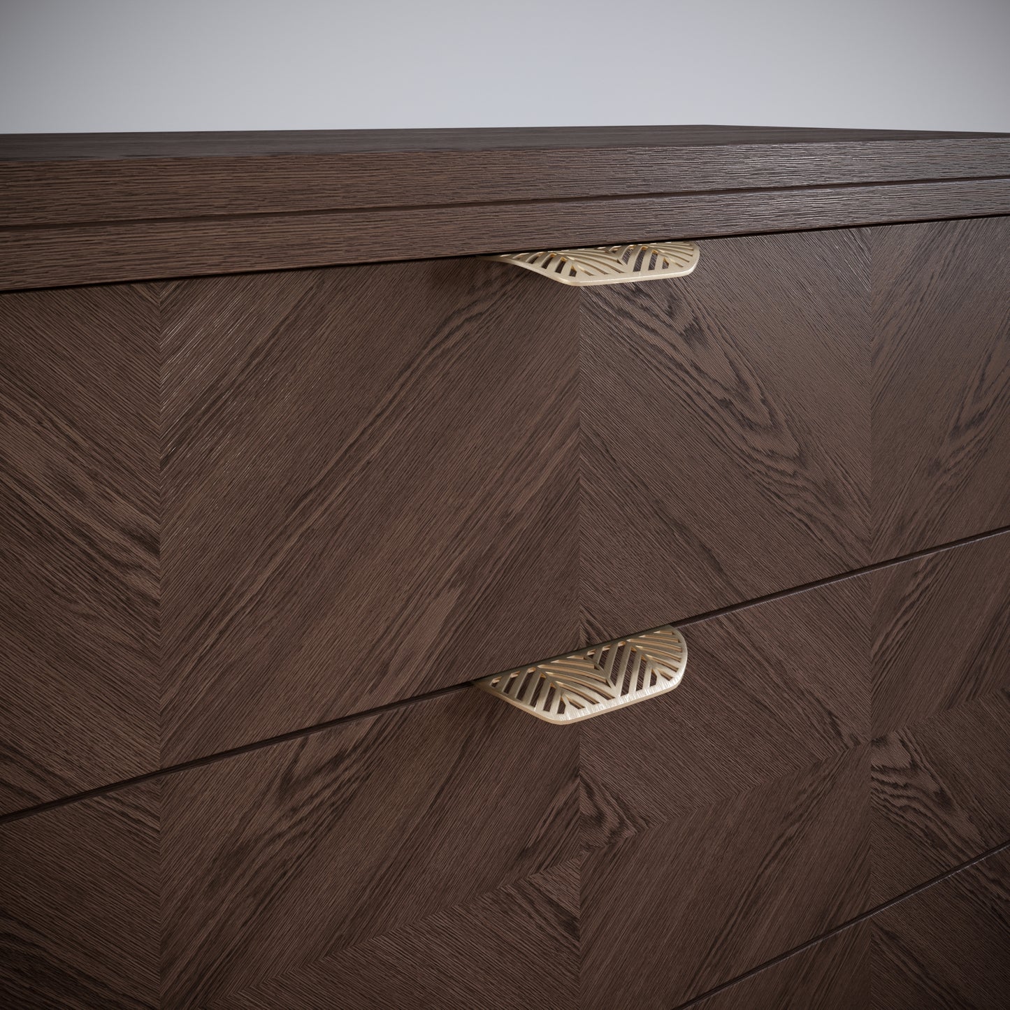 Poignée de meuble LEAF Edge 64mm (Longueur totale 118mm) - Laiton Or