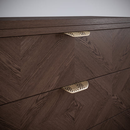 Poignée de meuble LEAF Edge 64mm (Longueur totale 118mm) - Laiton Or