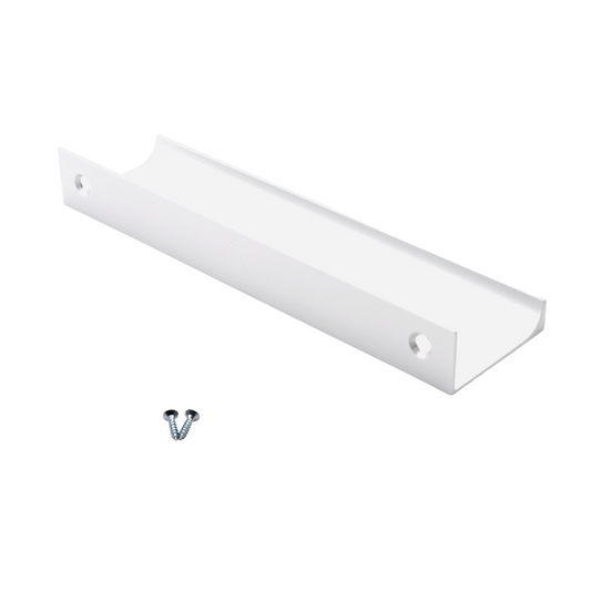 Poignée profilée Edge 128mm (Longueurs totales 148mm) - Blanc