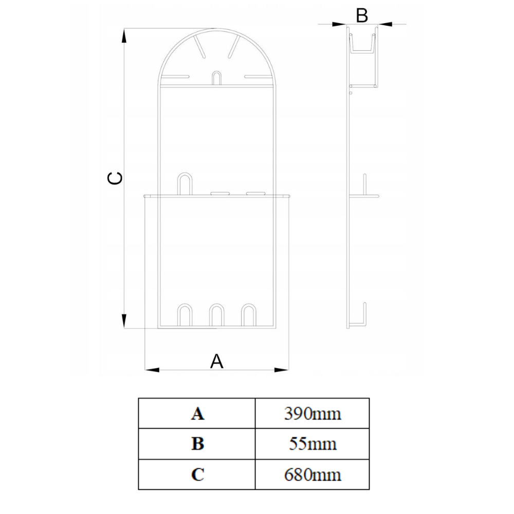 Porte-tuyau d'aspirateur en argent - Grand - Anthracite