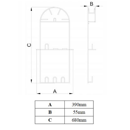 Porte-tuyau d'aspirateur en argent - Grand - Anthracite