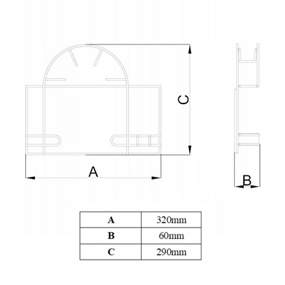 Porte-tuyau d'aspirateur en argent - Petit - Anthracite