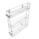 Rangement coulissant de 15 cm à fermeture latérale silencieuse - 3 paniers - Chrome
