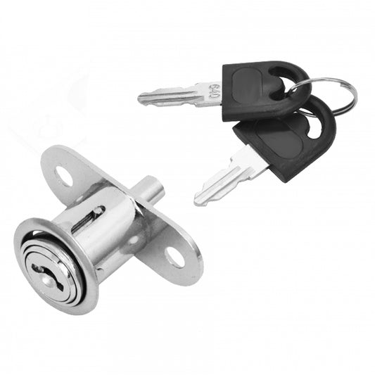 Serrure de boîte aux lettres pour portes coulissantes 19x24mm, chrome