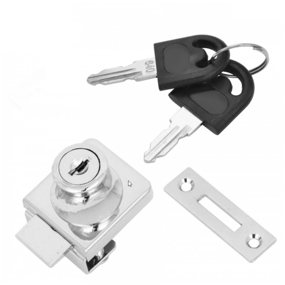 Serrure pour porte simple en verre