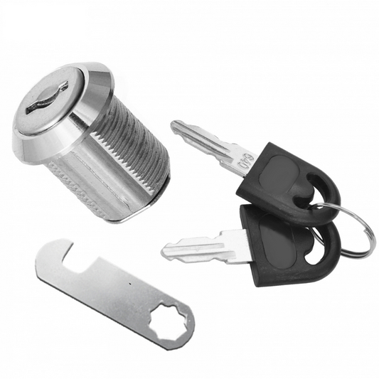 Verrou de boîte aux lettres avec plaque à came à crochet 19x20mm, chrome