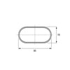 Barre de penderie ovale 15x30mm, L3000mm - Chrome