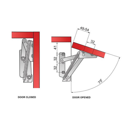 Charnière de levage Gauche + Droite NTP 
