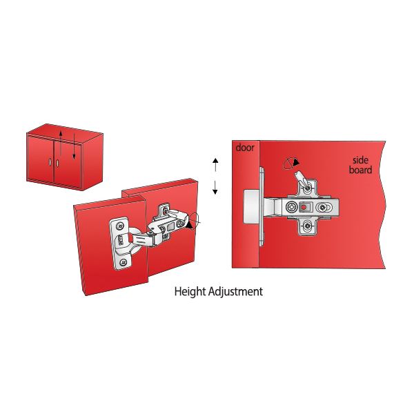 Charnière fermeture silencieuse, H0 plaque de montage avec vis EURO, portes affleurantes Soft Close Furnica 