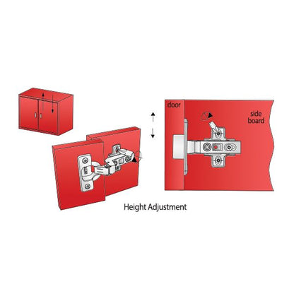 Charnière fermeture silencieuse, H0 plaque de montage avec vis EURO, portes affleurantes Soft Close Furnica 
