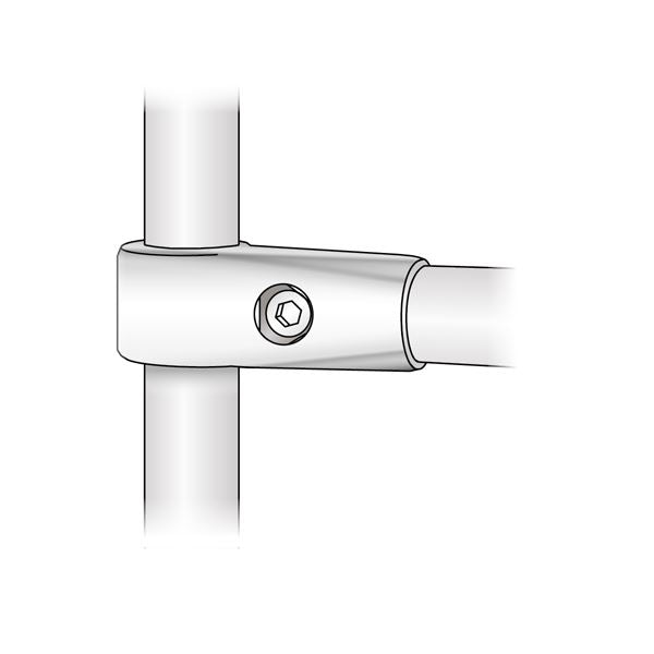 Connecteur à bras unique de 25 mm, Chrome