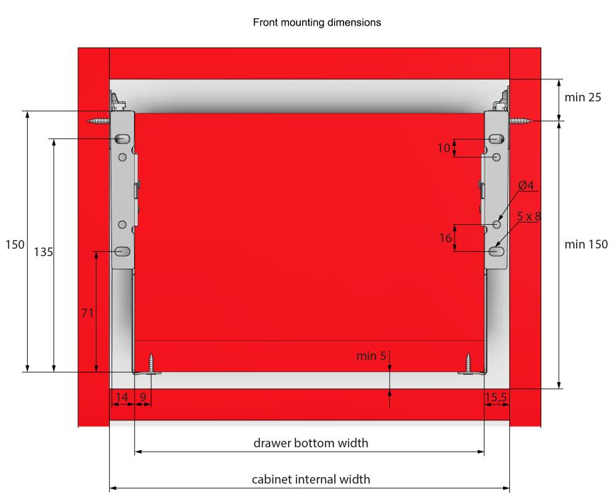 Ensemble de Metalbox avec rouleaux de POM, H150, épaisseur 1,0 mm, blanc NTP 