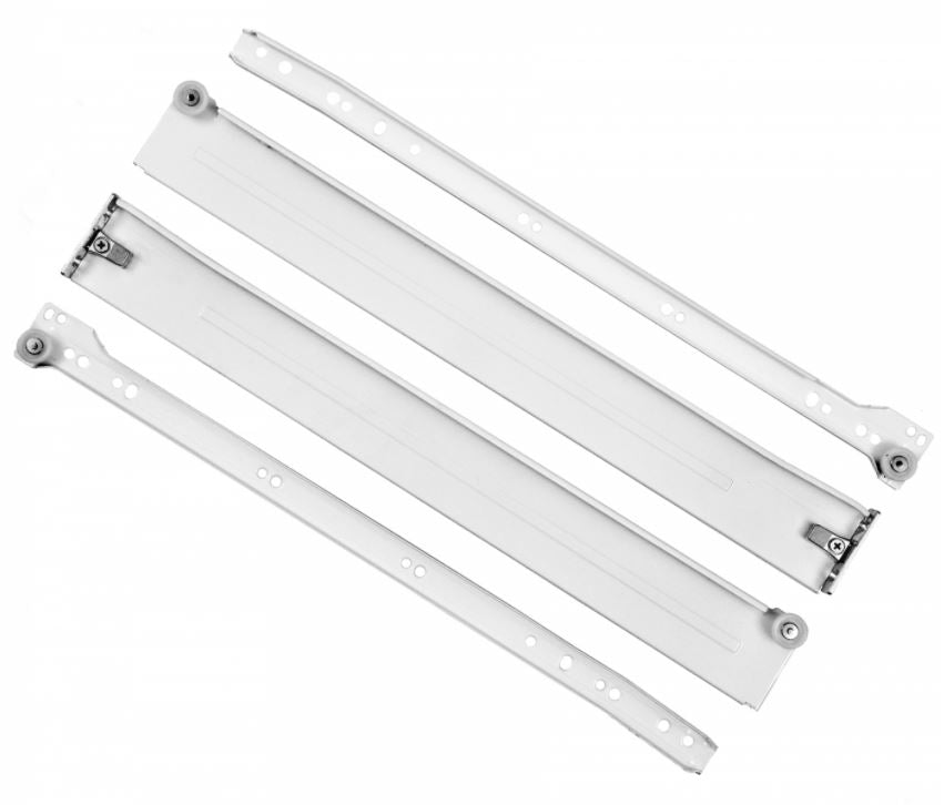 Ensemble de Metalbox avec rouleaux de POM, H54, épaisseur 1,2 mm, blanc NTP 450mm 