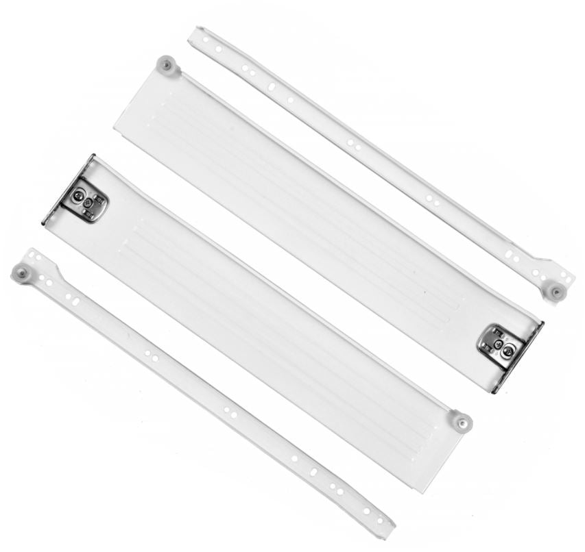 Ensemble de Metalbox avec rouleaux de POM, H86, épaisseur 1,0 mm, blanc NTP 