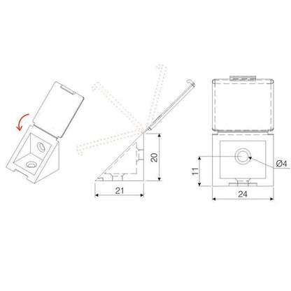 Équerre d'angle plastique - Blanc 200 pièces Furnica 