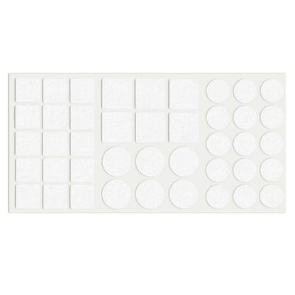 Patin feutre auto-adhésif ronds et carrés - Blanc NTP Blanc 