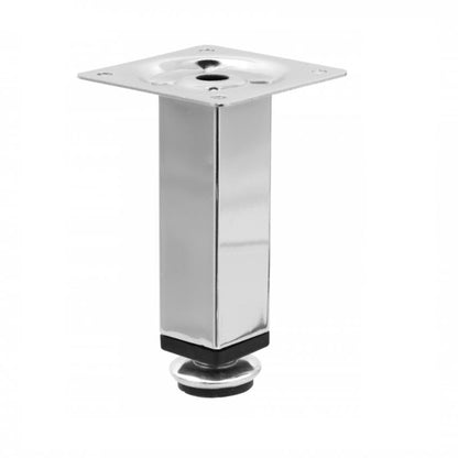 Pied de meuble carré réglable 25x25mm - 100mm Chrome NTP 100mm Chrome 
