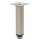 Pied de meuble carré réglable 25x25mm - 150mm Satin NTP 150mm Satin 