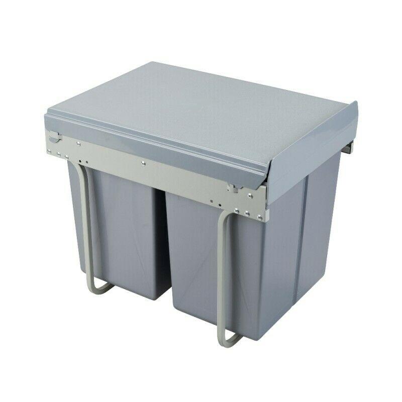 Poubelle de cuisine encastrable - 2x20L - 40cm Cabinet Furnica 