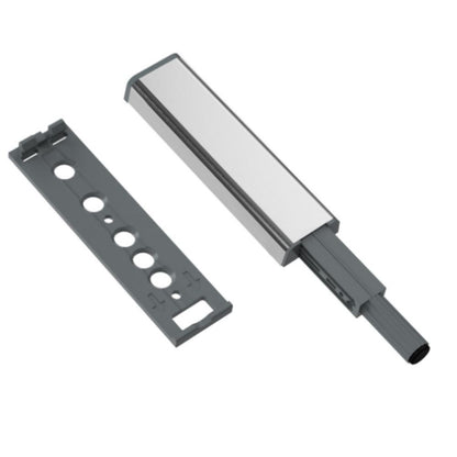 Push to Open latch - Charnières à ressort - avec embout en caoutchouc Zinc/Gris NTP 