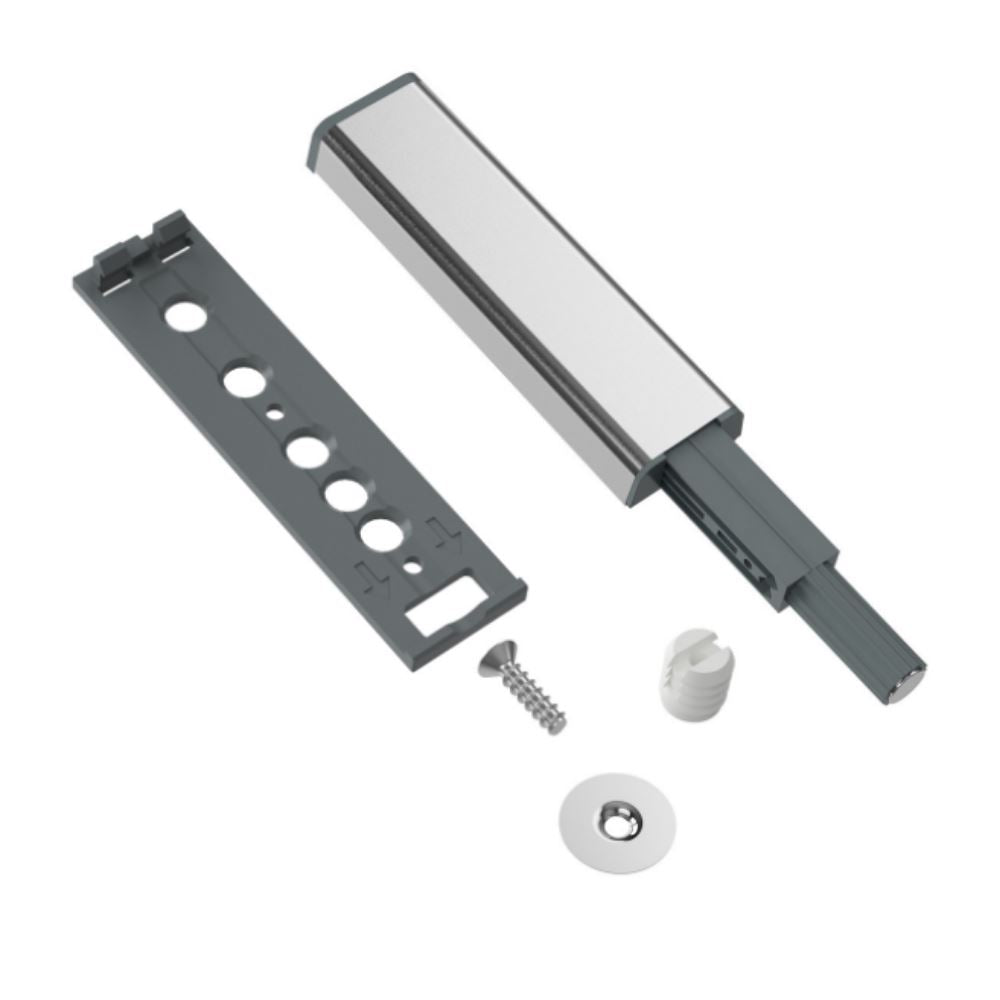 Push to Open latch - Charnières sans ressort - avec embout magnétique Zinc/Gris NTP 