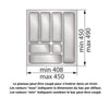 Range-couverts pour tiroir, largeur du meuble: 500 mm, profondeur: 490 mm - Métallique