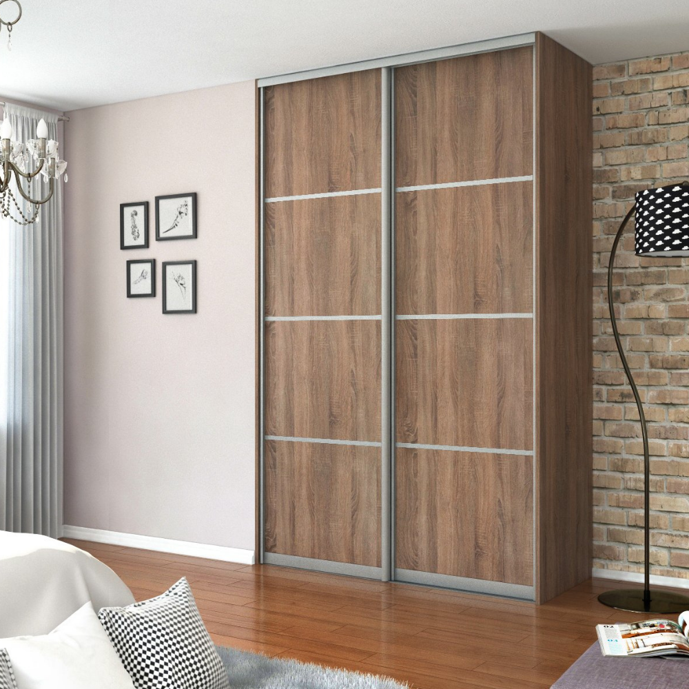 2x Portes d'armoire coulissantes - H: jusqu'à 2750mm L: 1800mm - MFC